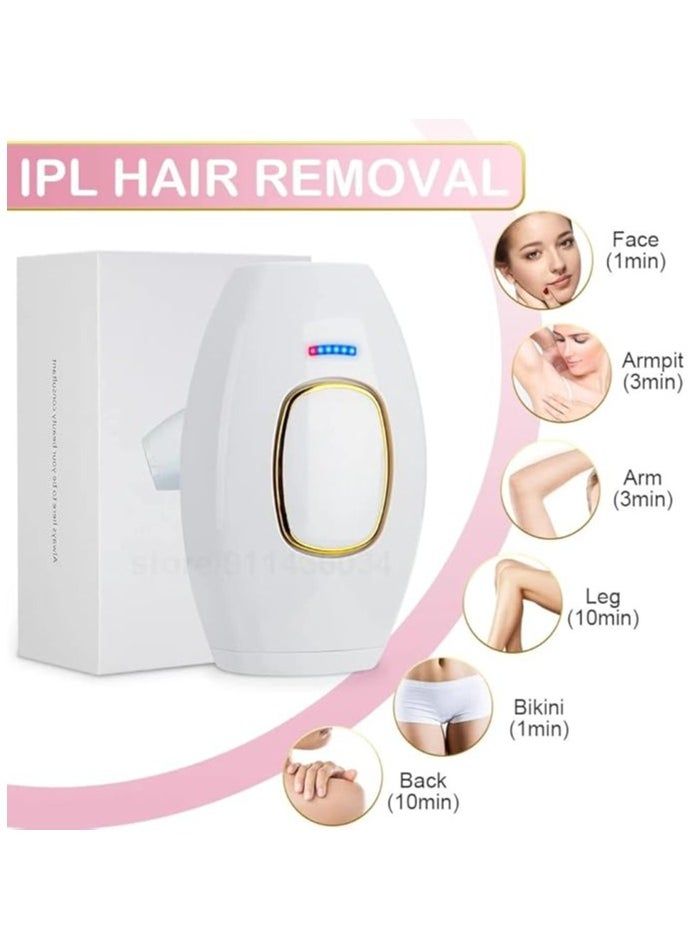 IPL Laser Hair Removal Device – At-Home Treatment for Face, Legs, Bikini & More Safe for All Skin Tones