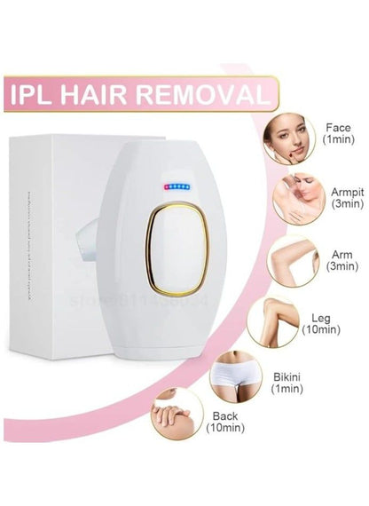 IPL Laser Hair Removal Device – At-Home Treatment for Face, Legs, Bikini & More  Safe for All Skin Tones